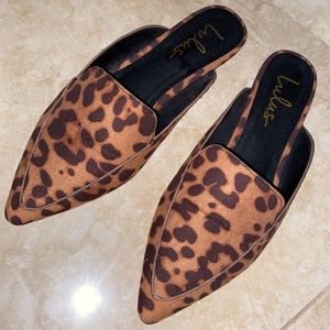 Lulus cheetah print mule
